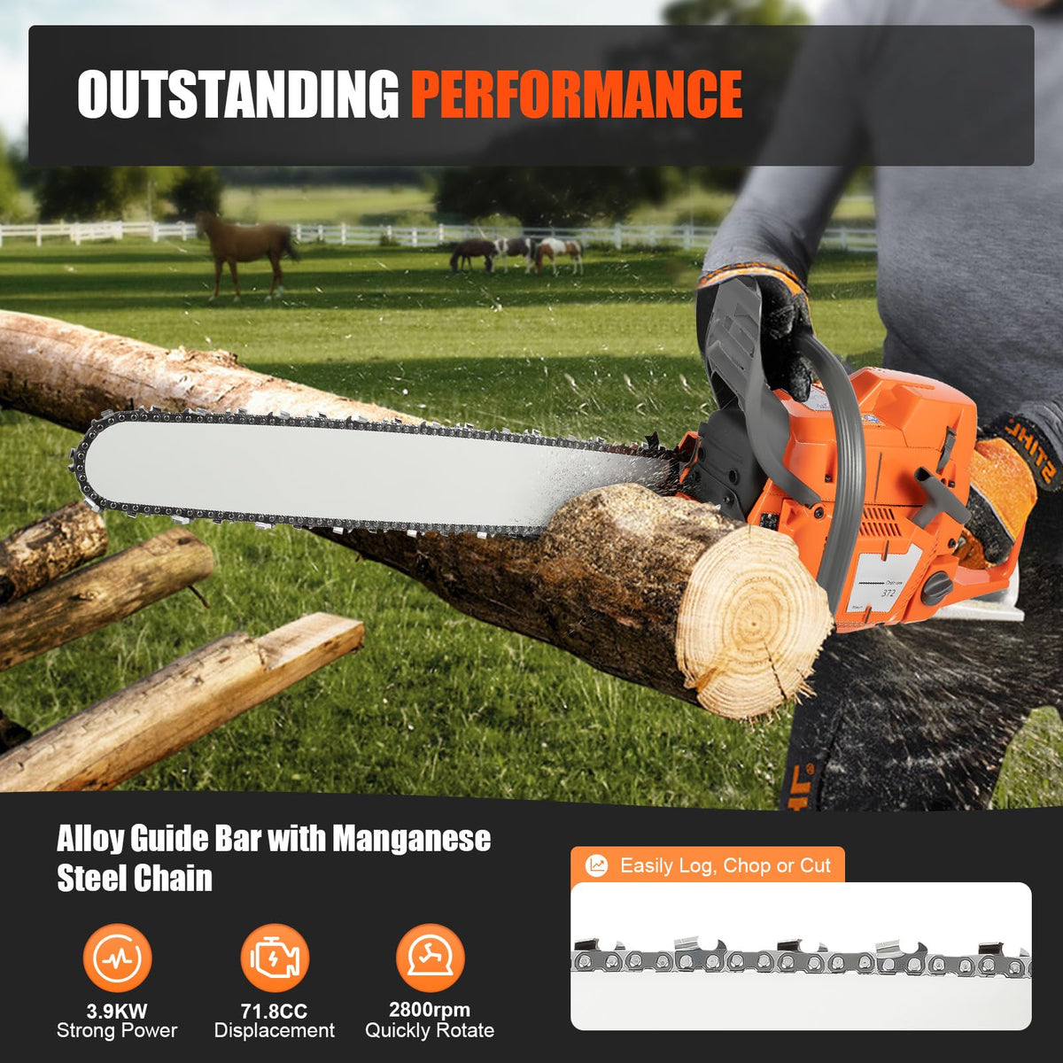 24 Inch 2-Stroke Gas Chainsaw T786