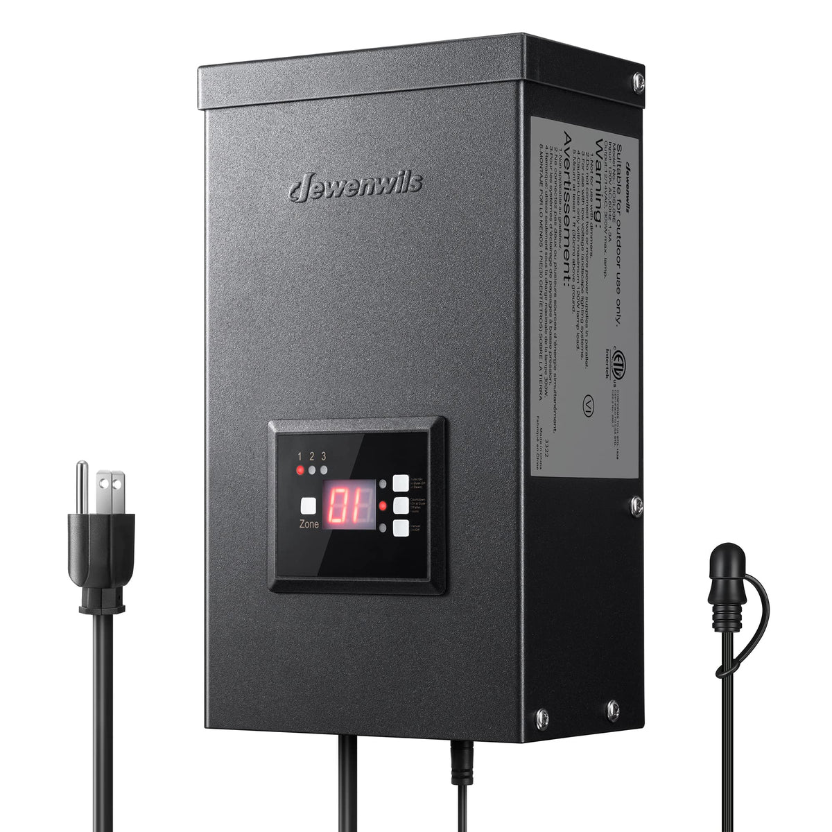 200W Low Voltage Landscape Transformer with Timer and Photocell Sensor M519