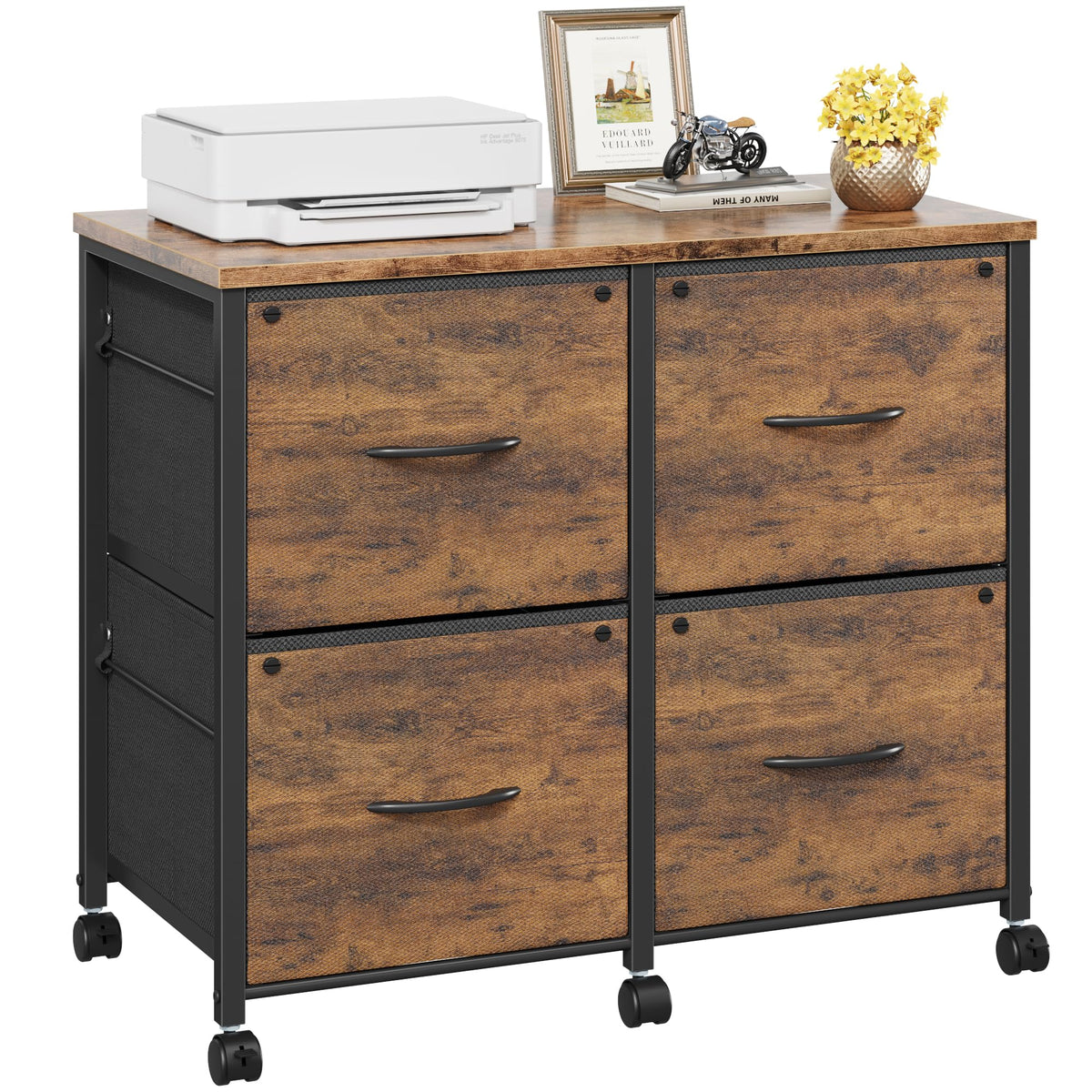 4 Drawer Mobile Lateral File Cabinet I390729