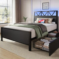 Twin XL Bed Frame with 2 Storage Drawers C21060