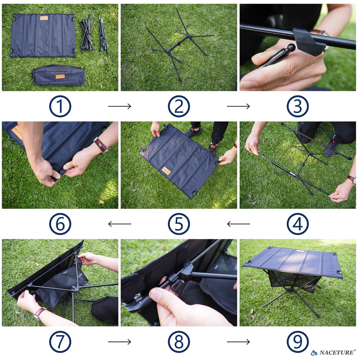 Ultralight Foldable Camping Table with Mesh G1284