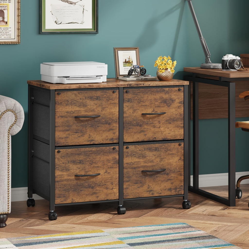 4 Drawer Mobile Lateral File Cabinet I390729