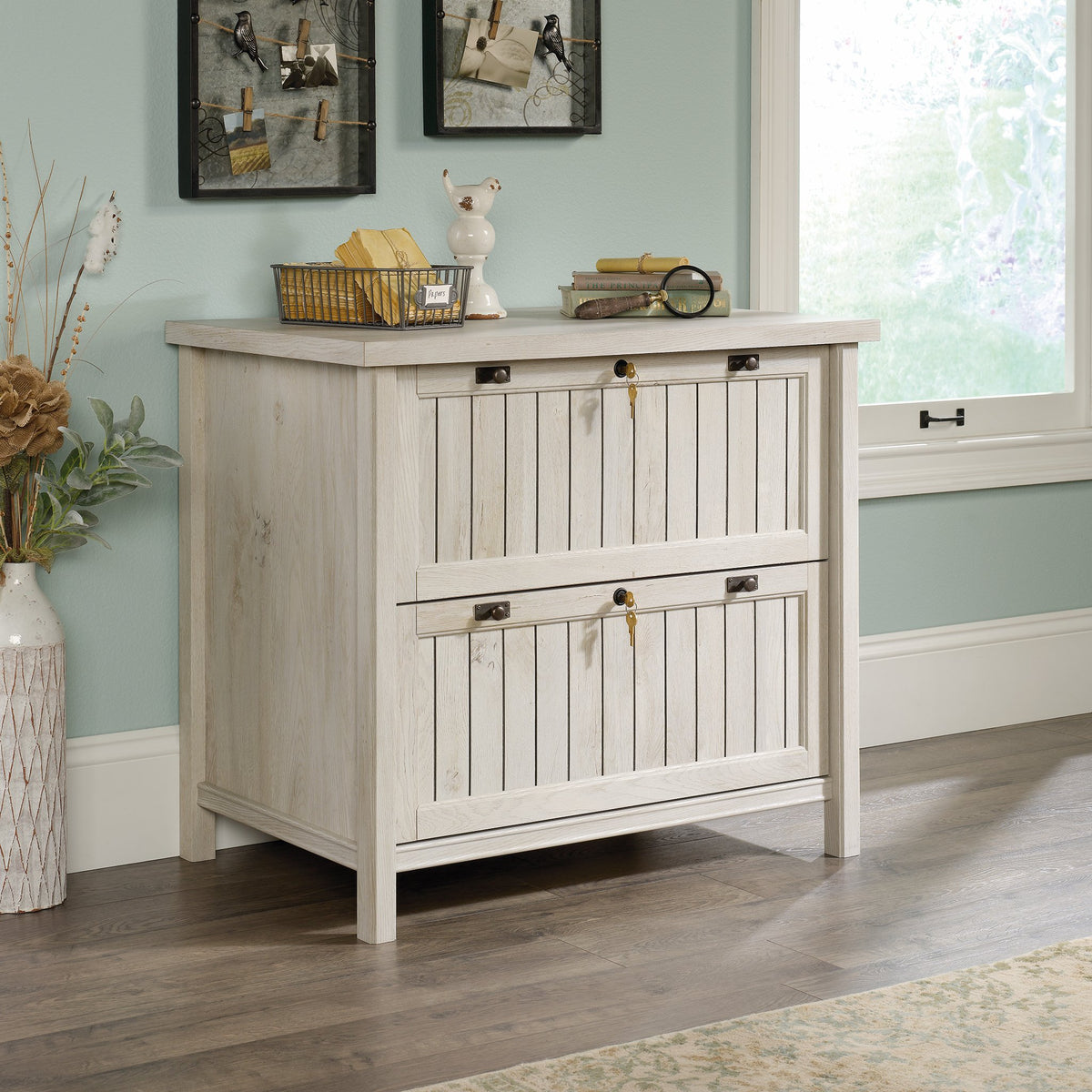 2 Drawer Lateral File Cabinet with Lock E576