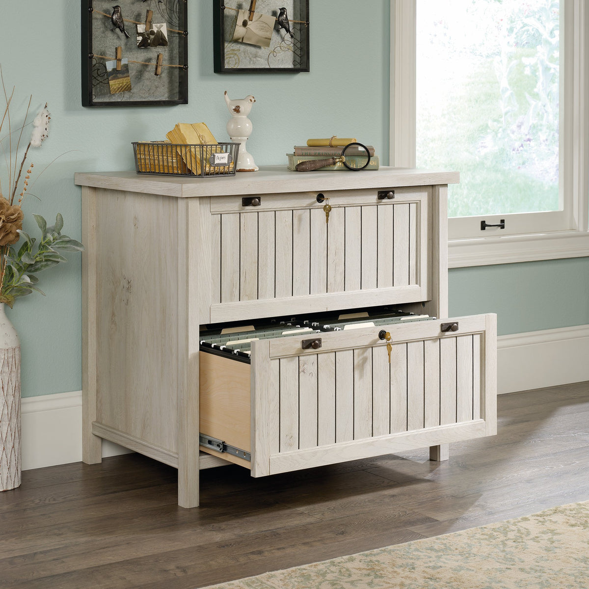 2 Drawer Lateral File Cabinet with Lock E576