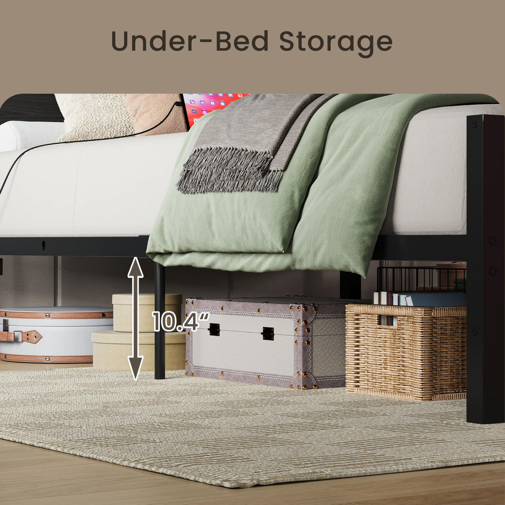 Twin XL Bed Frame with 2 Storage Drawers C21060
