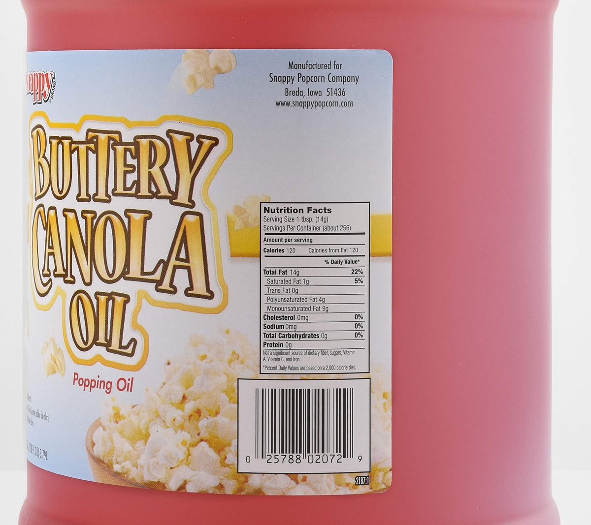 Canola Oil, Butter Flavored Popcorn Oil, 1 Gallon G440